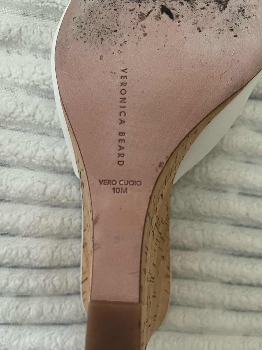 Veronica Beard White Cork Wedges - Picture 6 of 7